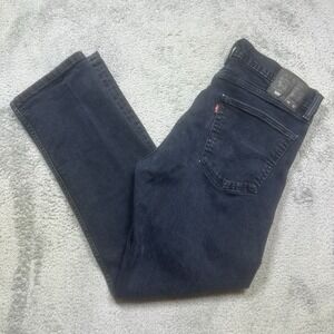 Levis 505 Jeans Men's 36x32 Navy Regular Fit Dark Wash Denim Casual Straight Leg
